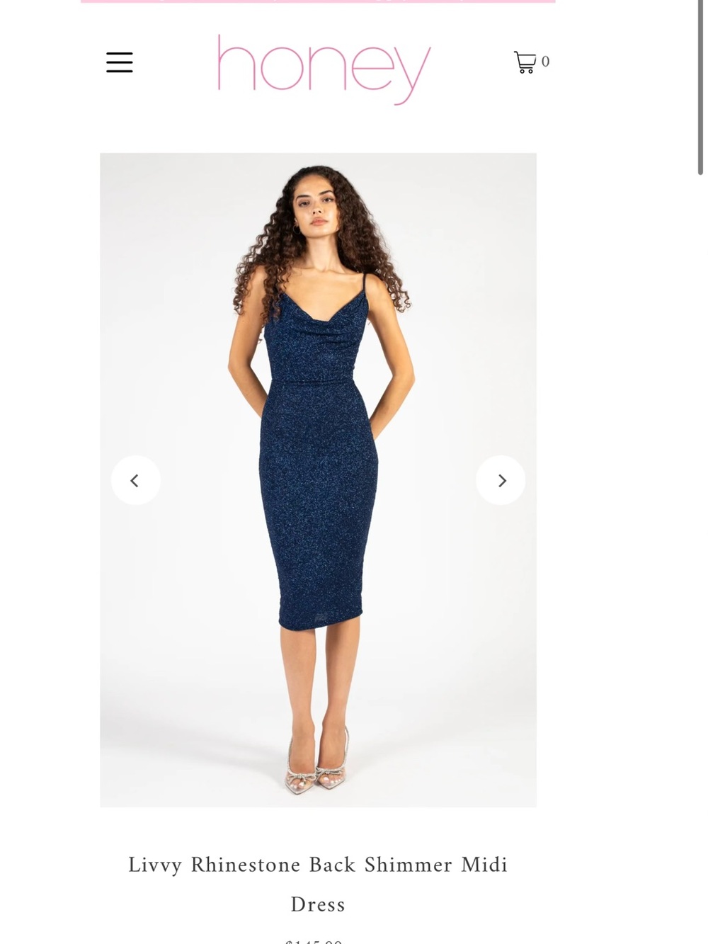Livvy Rhinestone Shimmer Midi Dress - PURPLE